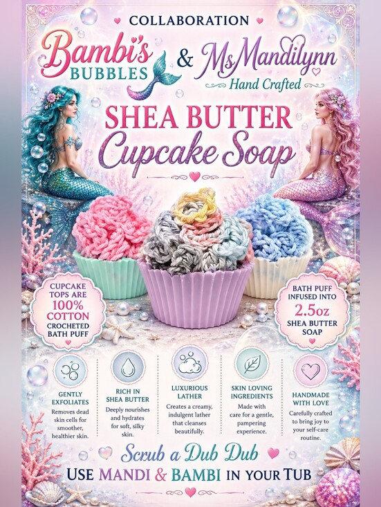 Hand Crafted Other - NEW! Hand Crafted Collaboration Shea Butter Cupcake Soap